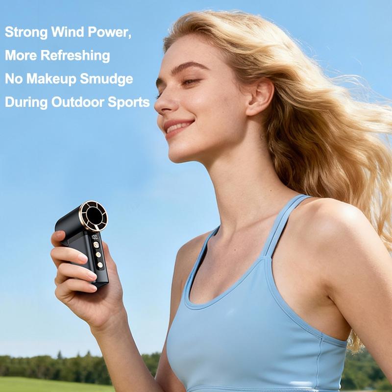Mini Handheld Turbo Summer Cooling Fan High-Speed Cold Air Sb Rechargeable Cold Fan Portables Desktop Fan Outdoor Cooling Tool