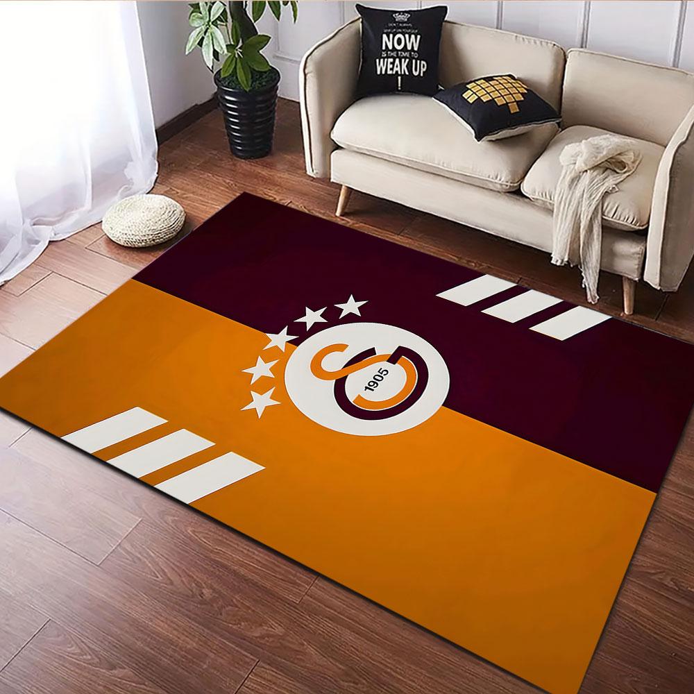 Galatasaray Logo with Stars Design Patterned carpet, suitable as a non slip play mat for the living room and bedroom sofa