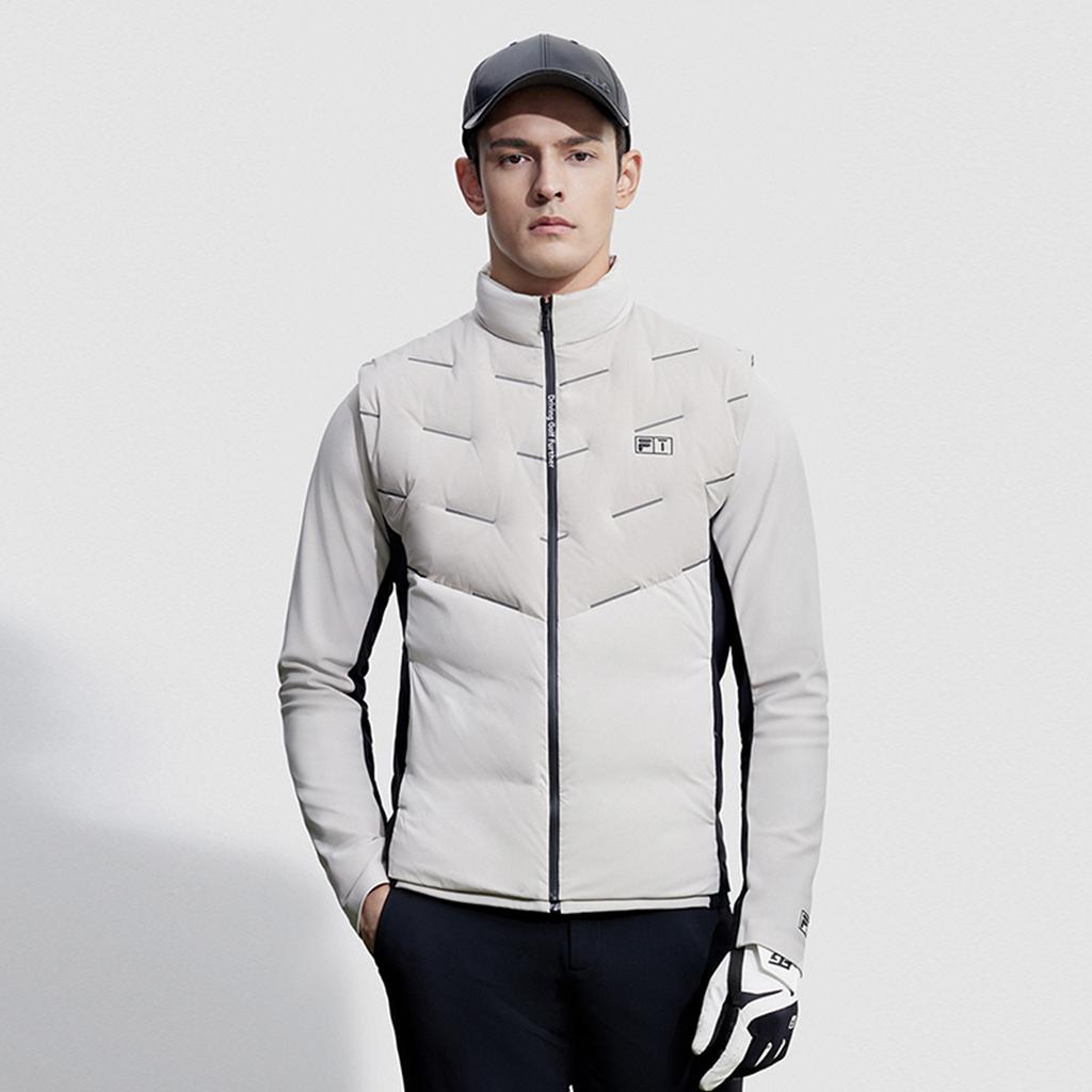 Fila 2023 Winter New Stand Collar Zipper Two-Piece Down Jacket Golf Sports Top Men Tops Gray A11M345909F-GY