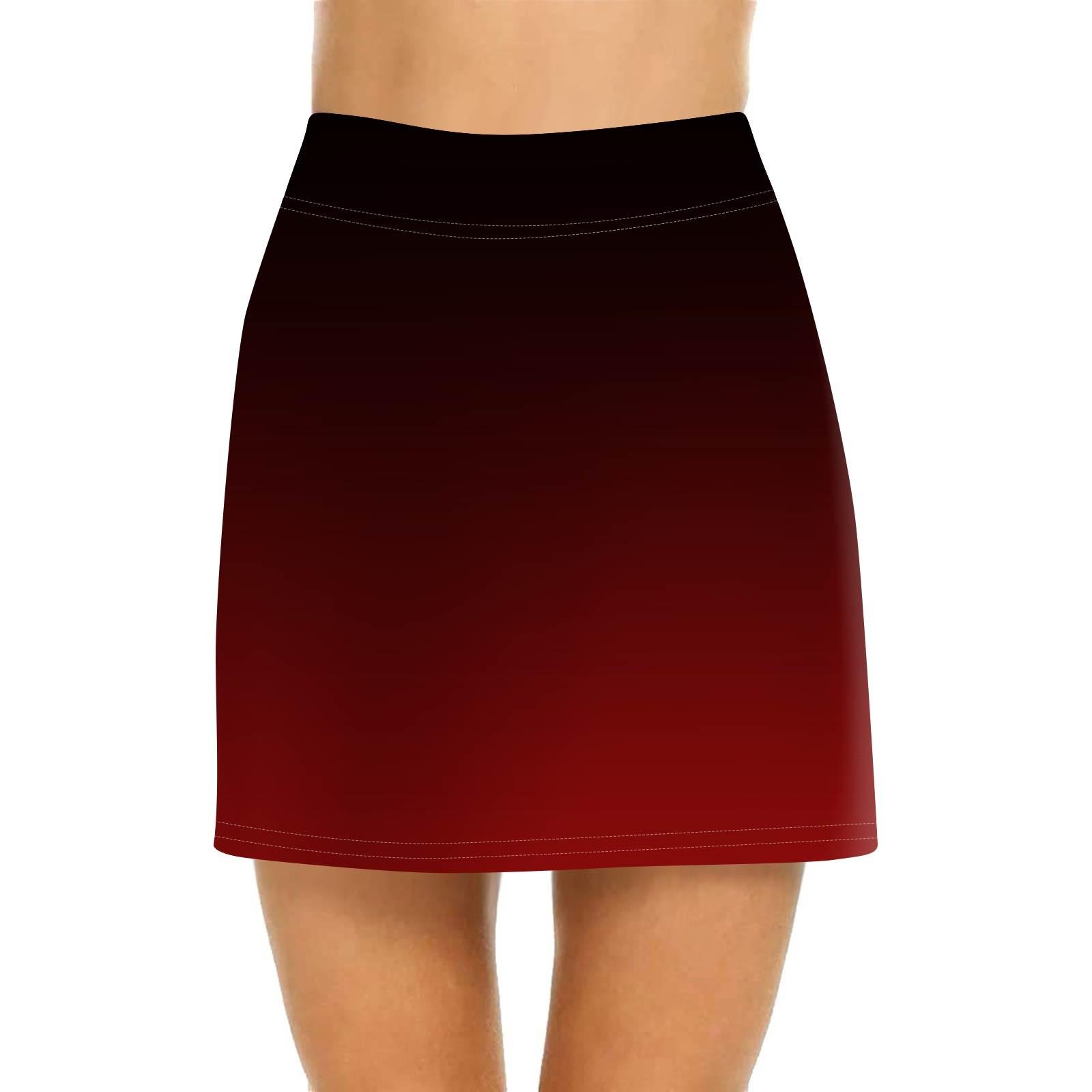 

Женская повседневная юбка с высокой талией и принтом, короткая юбка-полусолнце, спортивная юбка, плиссированная юбка XL винный