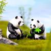 1 Set (4 Pieces) Panda Miniature Figurines | Cute Showpiece | Gift for Him/Her, Mother's Day, Home, Bedroom, Living Room,