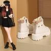 Hot Sale Platform Boots 2024 Winter Warm Women's Ankle Boots Korean Versitile Side Zip Lady Shoes Fashion Round Mid-heels Botas