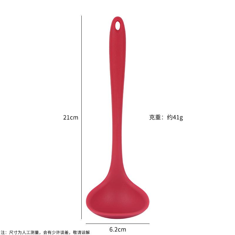 Cucchiaio da minestra in silicone Mini antiaderente da cucina Pentolame resistente al calore Manico Utensile da cucina Casalingo