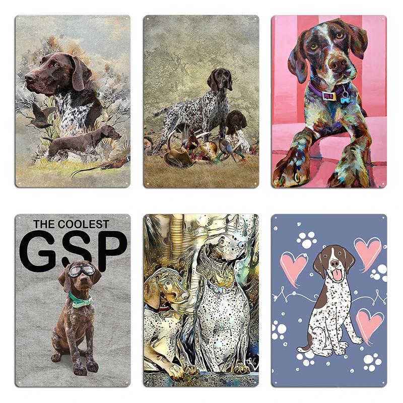 A Versatile Pheasant Woodcock Hunting with German Shorthaired Pointer Metal Garage Home Plaques Printing Tin Sign Poster