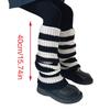 1 Pair Kids Striped Leg Warmers Warm Knitting Knee High Socks Stylish Socks Sleeve Winter Essential Clothing Accessories