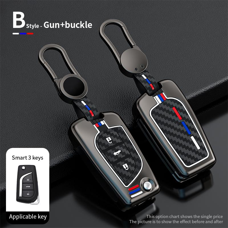 Obudowa kluczyka do samochodu ze stopu cynku pełna pokrywa dla Toyota Auris Corolla Reiz Avensis Verso Yaris Aygo Rav4 Scion TC IM 2015