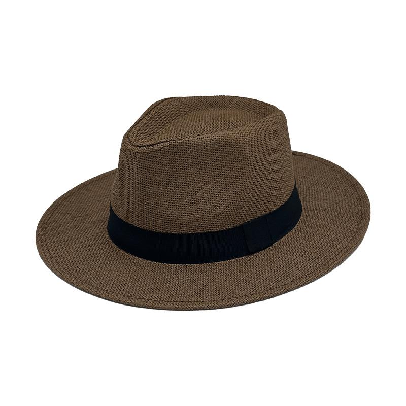 Spring and Summer Vacation Beach Hat Female British Top Hat Sun Protection Wide Brim Beach Male Panama Couple Straw Hat