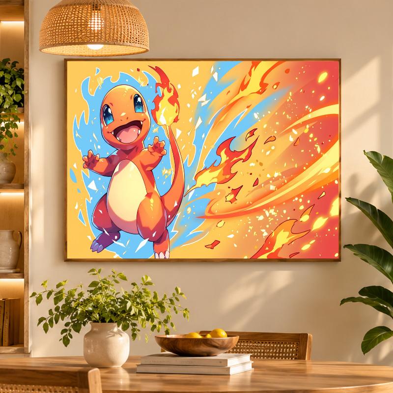5D Diamond Painting Charmander DIY Full Drill Diamond Art Kit Home Decoration