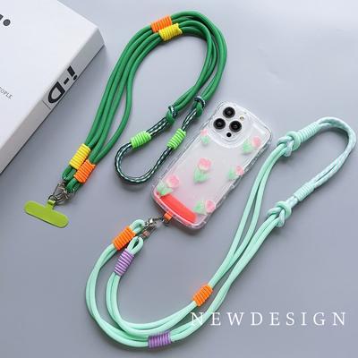 1PC personalizovaný trend dvoubarevný mobilní telefon Univerzální šňůrka Diagonální rozpětí Dlouhé lano Ramenní popruh Lano Módní Bezpečnostní lano