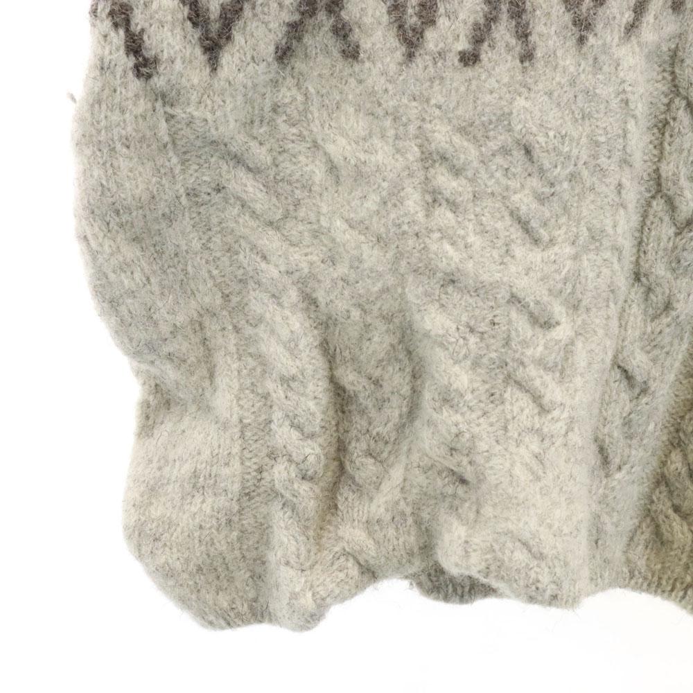 L.L.BEAN 80s Vintage Made In Scotland Long Sleeve Sweater L Gray Knit Men's Used