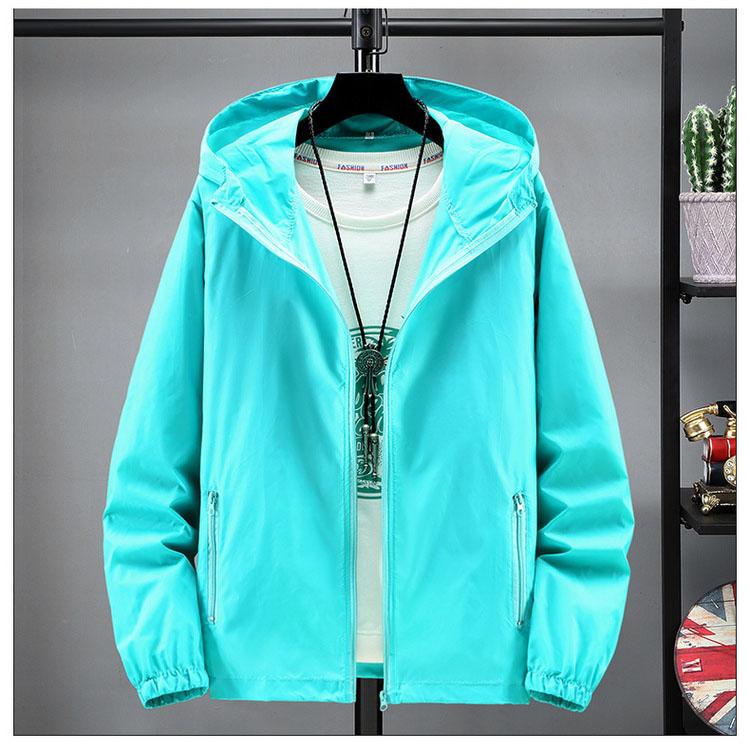 

Летняя мужская и женская солнцезащитная одежда, ветровка с длинными рукавами для пар, дышащая быстросохнущая одежда, светоотражающая дорожная куртка XXL ярко-синий