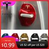 Car Sticker 2025 New 4pcs/set 3D Car Door Lock Cover Emblem Sticker for Tesla 2017-2019 Model 3 2019 Model X Protector Bad