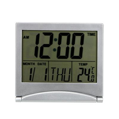 Multifunction Portable Alarm Clock Home Decor Time Date Temperature Timer LCD Digital Desk Clock Foldable
