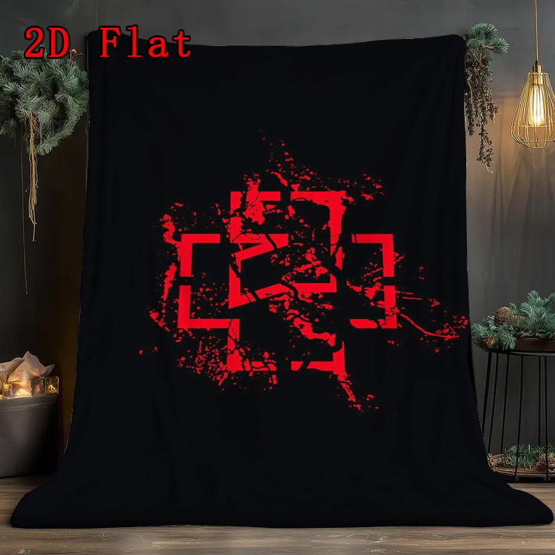 Rammstein-inspired print 2D Flat Pattern Flannel Blanket High quality All Seasons Warmth and Comfort Perfect for Christmas Gifts.PMT0914184