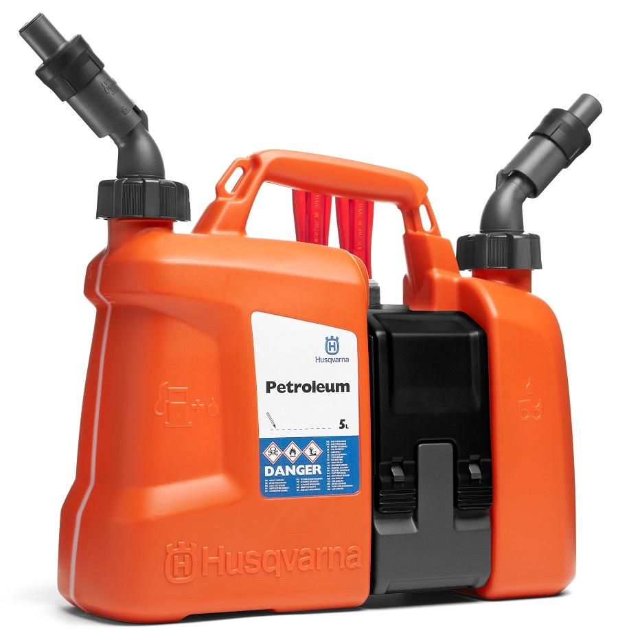 Tanica Husqvarna Combi 5L Carburante 2.5L Contenitore Olio Catena Anti-Sversamento