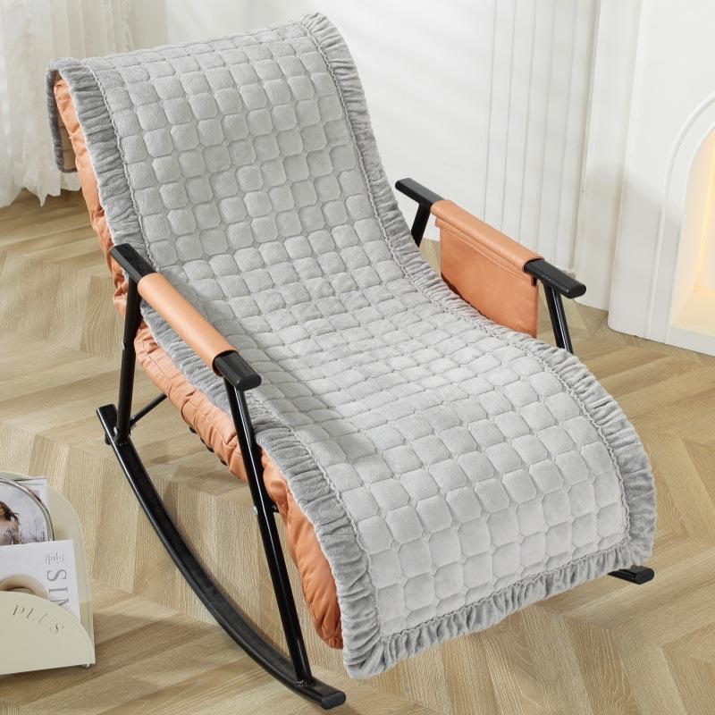 Modern Minimalist Style Office Lounge Chair Plush Cushion Backrest Integrated Thick Anti Slip Folding Bed Rocking Chair Cushion