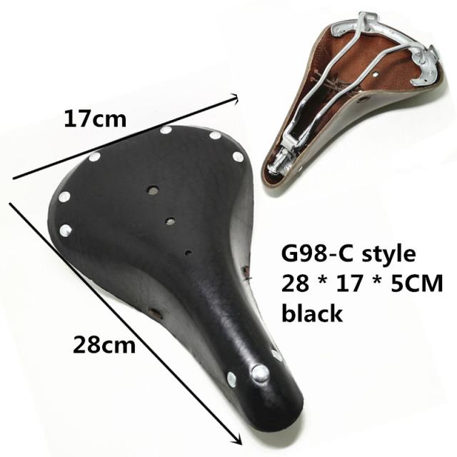 G98 Retro Vintage Bicycle Saddle Pure Cowhide Handmade  Seat Custion  Bike Sport Saddle Bicycle Cycling Saddle Bike Seat