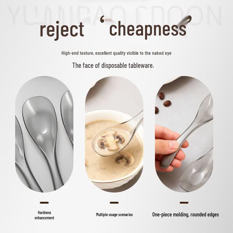 QW Food-Grade Disposable Plastic Spoons
