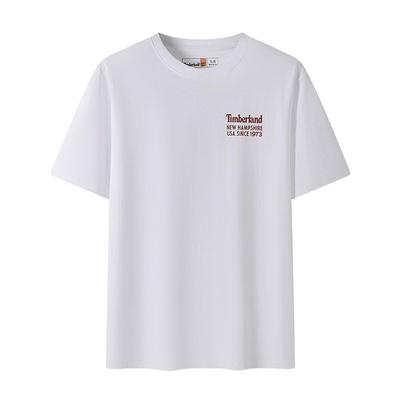 SS25 Cotton Outdoor Casual Crew Neck Comfortable Breathable Short Sleeve T-Shirt Men T-Shirts White A6B88-100