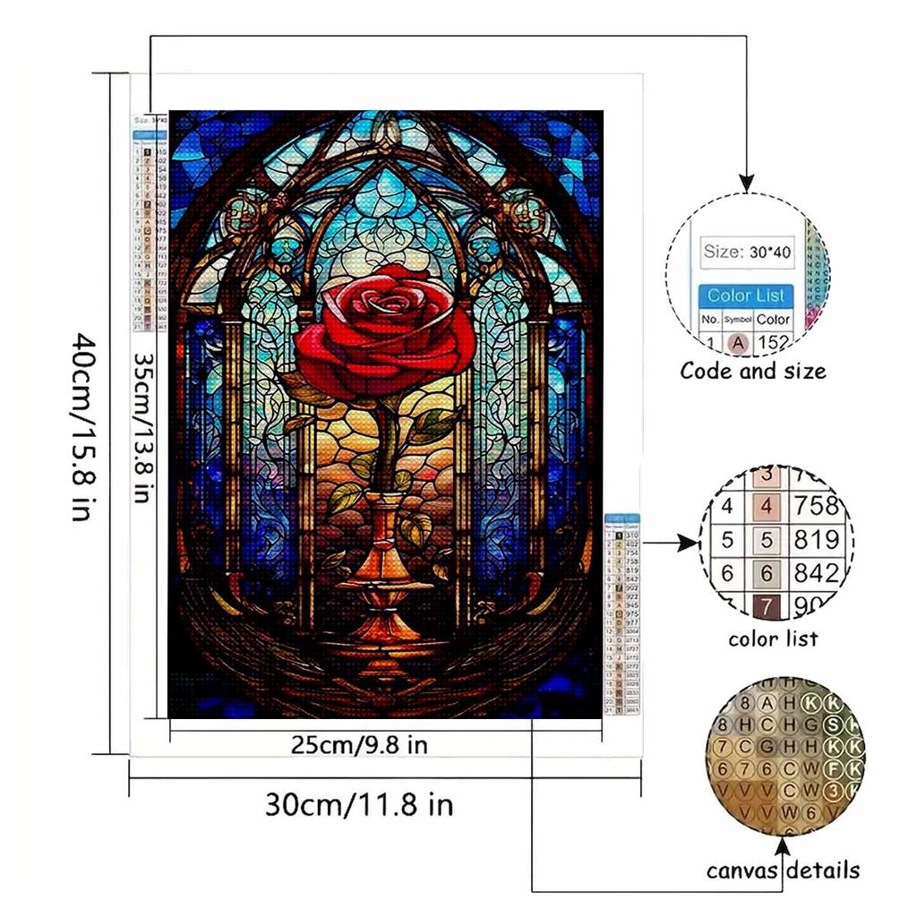 DIY Diamond Painting Charming Flowers Cross Stitch Kit Mosaic Art Diamond Painting Full Circle Diamond Home Decoration
