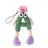Handmade Crochet Alphabet Keychain, Letter A-H Knitted Doll Bag Charm,Cute 3D Knitted Letter Pendant, A-H Alphabet Crochet Keychain
