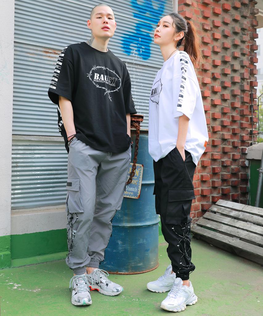 BAUST Logo String Active Cargo Pocket Jogger Pants [Gray]