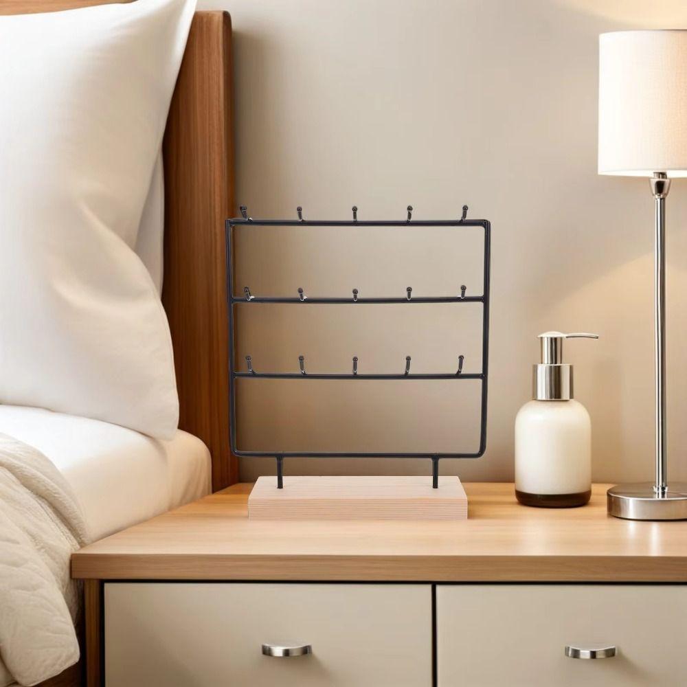 15 Hooks Earring Holder Stand 3 Tier Jewelry Holder Organizer Earring Display Rack Retail Display