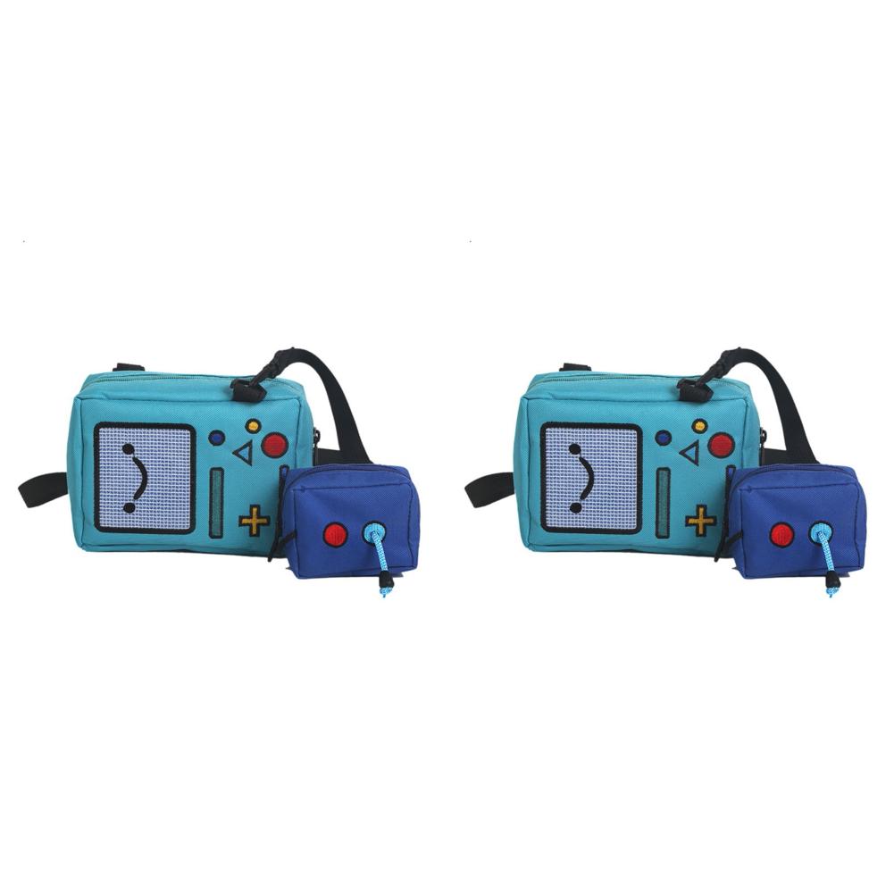 

Fashion Women Mini Shoulder Bag Canvas Cartoon Robot Crossbody Bags Purse /