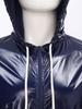 S-3XL Men Waterproof Hooded Jacket Long Sleeve Front Zip Up Drawstring Raincoat Windbreaker for Hiking Fishing Biking Outdoor