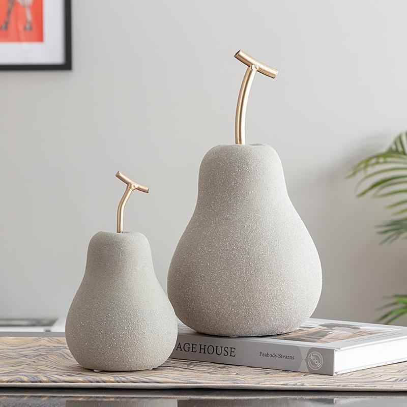 figurines Creative Ceramic Apple sculptur Decoration TV cabinet home decor apple ornaments abstract decor statue abstract decor