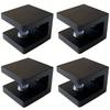 4Pcs Shelf Clips Load Glass Shelf Brackets For Bathroom Mirror Cabinet Aluminum Glass Clamp Mounting Hardware Mirror Brackets