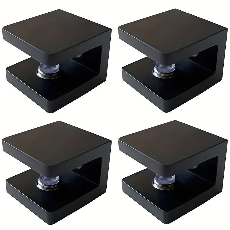4Pcs Shelf Clips Load Glass Shelf Brackets For Bathroom Mirror Cabinet Aluminum Glass Clamp Mounting Hardware Mirror Brackets