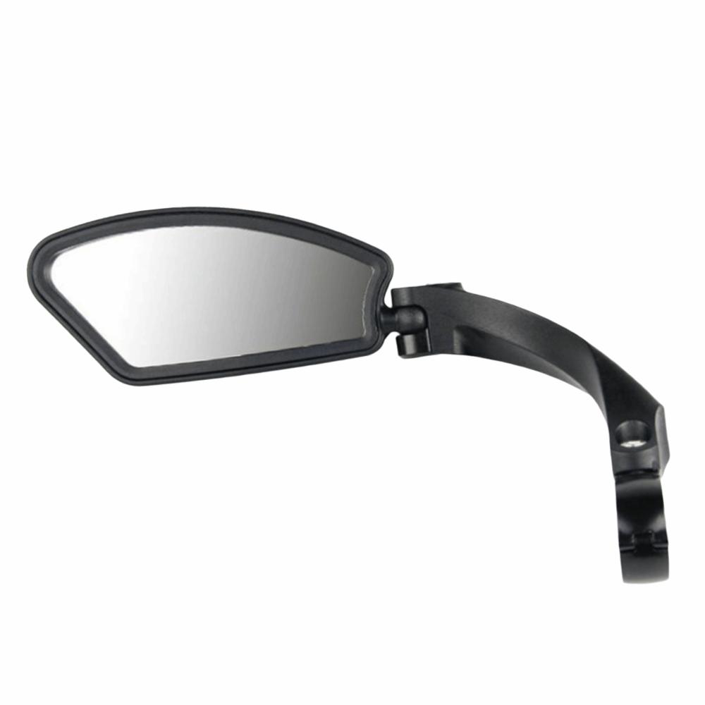 Stainless Steel Lens Handlebar Rear View Mirror Left Side Bike Folding Rearview Riding Gear