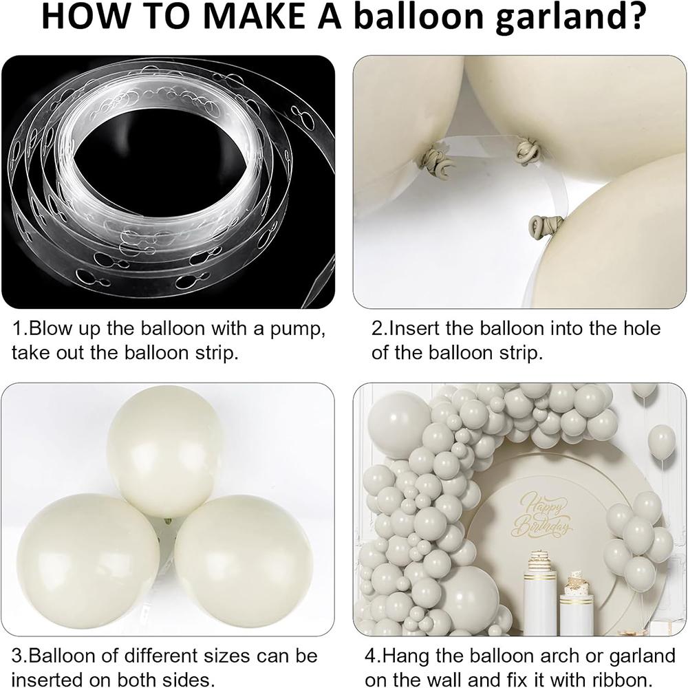 Sand White Balloons Garland Arch White Sand Balloon Kit Birthday Party Wedding Anniversry Baby Shower Gender Reveal Decoration