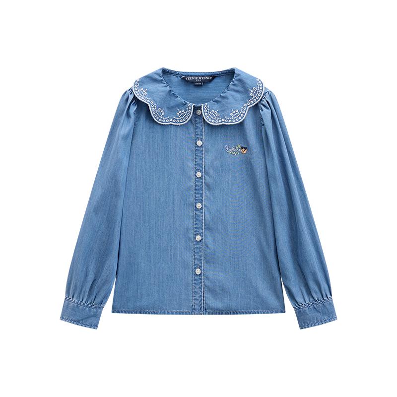 

Teenie Weenie Kids Girls Sun-Protective Lyocell Denim Shirt 140cm