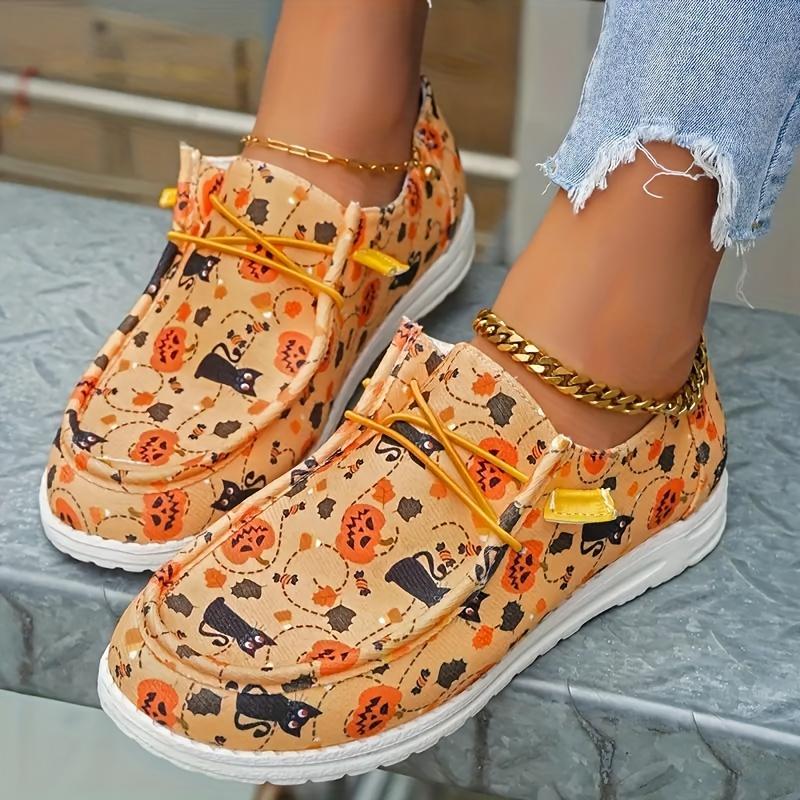 Women's Gothic Floral Skull Print Sneakers - Anti-Slip TPU Upper Round Toe Casual Skate Shoes with Arch Support All-Season Flat Sole for Skateboarding