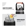 64oz Glass Water Bottles With Straw, Glass Bottle With Silicone Sleeve And Time Marker, For Gym Hom