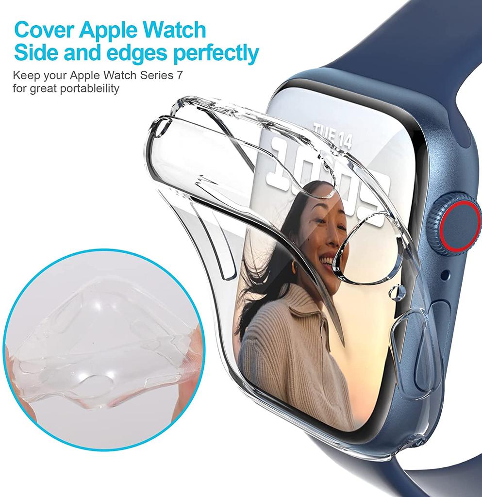 Cover For Apple watch Case 44mm 40mm 42mm 38mm iWatch serie SE 6 5 3 Accessories Screen Protector Apple watch 8 7 45mm 41mm Case