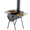Wood Stove, 118 Inch, Alloy Steel Camping Tent Stove, Portable Wood Burning Stove with Chimney Pipes & Gloves, 3000in³Firebox Hot Tent Stove for