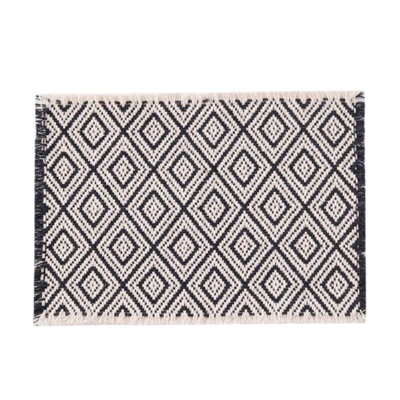 

Soft Texture Doll House Miniature Rug Bohemian Carpet For 1/12 Doll House Room Scene Display Craft Project Decoration