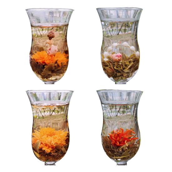 Yousheng 4Pcs Flowering Tea Balls Blooming Herbal Flowers Craft Tea Eco-friendly Natural Tea Flowers Chinese Green Tea