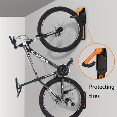 Folding Bicycle Wall Hook, Vertical Bike Storage Rack For Indoor, Garage & Shed - Easy To Install