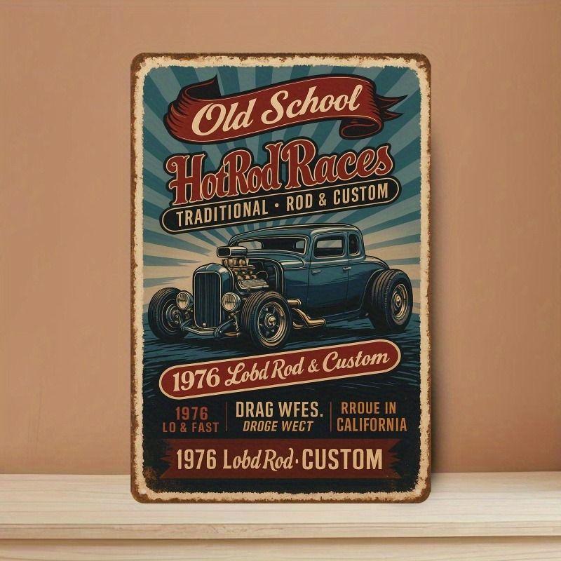 Automotive Metal Decorative Painting: Gifts for Car Lovers Garage Home Style