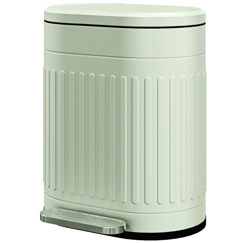 Kitchen trash can pedal bin 20L soft-close lid removable inner bucket 36.5 x 31.2 x 45 cm green