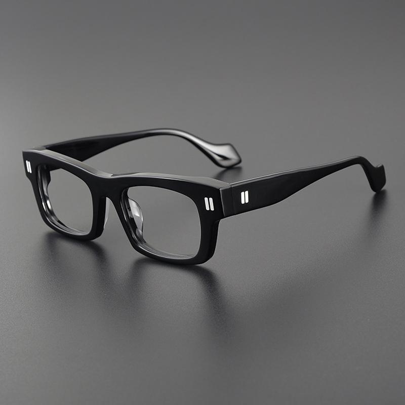 Vintage Acetate Glasses Frame Men Square Prescription Myopia Eyeglasses Frame Women 2023 Retro Luxury Brand Designer Spectacles чёрный