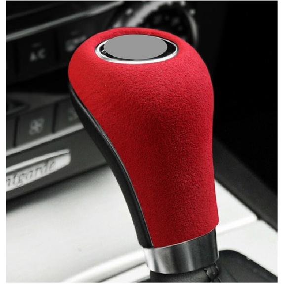 Suede Leather Wrapping Gear Shift Knob Cover Trim For Mercedes Benz w204 w212