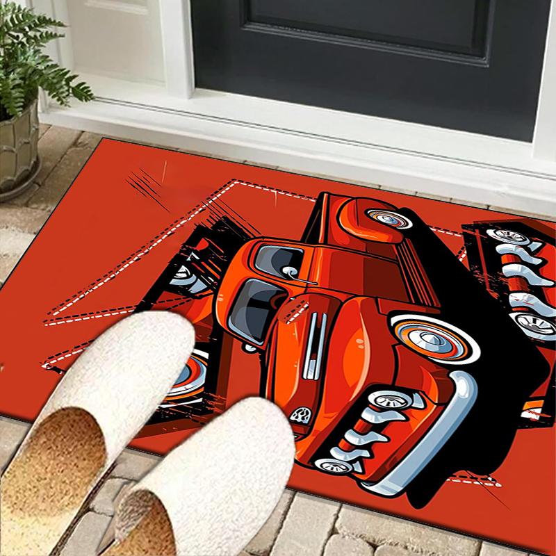 Nighttime Truck Drive Office Rug Chair Mat, Game Carpet, Suitable for Front Door, Bedroom, Living Room, Desk, Holiday Gift