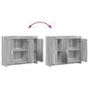 Sideboard Grey Sonoma 98.5 X 33 X 80 Cm Engineered Wood