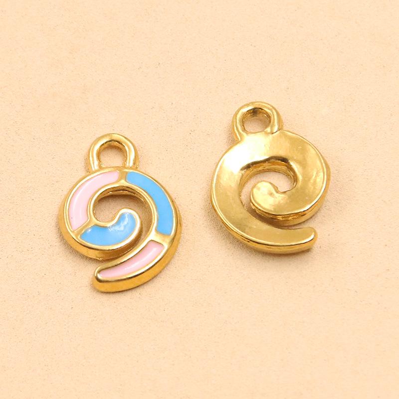 

Two Styles: Stainless Steel Enamel Mosquito Coil Pendant for DIY Earrings & Necklaces 1 piece