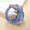 1 Pc Blue/Coffee/Green Zinc Alloy Fashion Retro Crystal Crocodile Brooch - Apparel/Coat/Party Accessory Gift